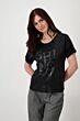 Monari T-shirt Glazend met Embleem