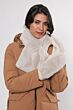 Rino & Pelle Stip Faux Fur Scarf Birch-one size