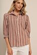 Studio Anneloes Yentil Check Blouse Offwhite/Rust 