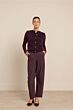 Studio Anneloes Reagan Lace Col Top Aubergine