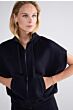 Summum Woman Zip Sweat-Top Brushed Back Black