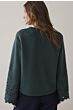 Summum Trui Embroidered Sleeve Emerald Green