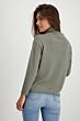 Monari Sweatshirt Ton-Sur-Ton Satijn Frozen Green