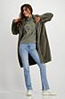 Monari Sweatshirt Ton-Sur-Ton Satijn Frozen Green
