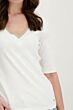 Monari T-shirt met V-Hals Wit