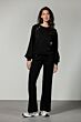 Tramontana Trousers Sailor Buttons Black