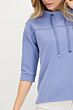 Monari Sweatshirt met Strass Steentjes Aqua Blue