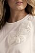 Tramontana T-shirt Flower Detail Offwhite 