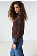 Tramontana Velvet Stretch Lace Top Cafe Noir