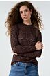 Tramontana Velvet Stretch Lace Top Cafe Noir