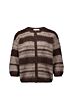 Studio Anneloes Bibi ssl Stripe Cardigan Chestnut