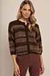 Studio Anneloes Bibi ssl Stripe Cardigan Chestnut