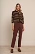 Studio Anneloes Bibi ssl Stripe Cardigan Chestnut