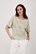 Monari T-shirt Strass Steentjes Bamboo 