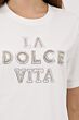 Monarii T-shirt La Dolce Vita Offwhite 
