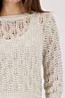 Monari Pullover Opengebreid Champagne Beige 