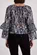 Monari Blouse Sierlijk Patroon Black 