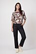 Monari Sweatshirt Bloemen Patroon Antique White 
