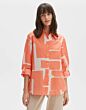 Opus Fumine Graphic Blouse Peachy Coral
