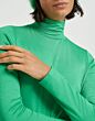 Opus Sariette Shirt met Col Vibrant Green