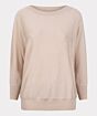 Esqualo Sweater Batwing Lurex Light Sand