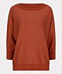 Esqualo Sweater Batwing Lurex Rust