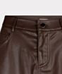 Esqualo Skirt Long Split Vegan Leather Chocolate 