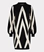 Esqualo Dress Intarsia Ivory/Black