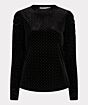 Esqualo Top Velvet Studs Black
