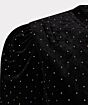 Esqualo Top Velvet Studs Black