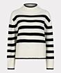 Esqualo Sweater Col Striped Lurex Black/White