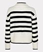 Esqualo Sweater Col Striped Lurex Black/White