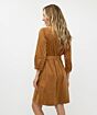 Esqualo Dress Suedine Camel