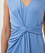 Esqualo Dress Waist Detail Blue 