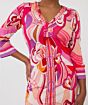 Esqualo Dress Beads Disco Hit Print 