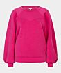 Esqualo Sweater ''V'' Seams Modal Cerise Pink