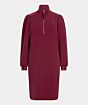 Esqualo Dress Zipp Col Modal Wine Red 