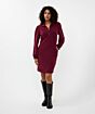 Esqualo Dress Zipp Col Modal Wine Red 