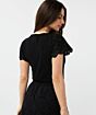 Esqualo Top Rib Broderie Sleeve Black