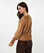 Esqualo Sweater Batwing Lurex Caramel 