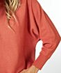 Esqualo Sweater Batwing Lurex Rust