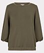 Esqualo Sweater Twisted slve Modal Moss Green 