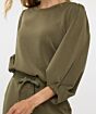 Esqualo Sweater Twisted slve Modal Moss Green 