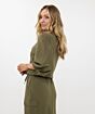 Esqualo Sweater Twisted slve Modal Moss Green 