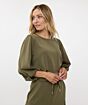 Esqualo Sweater Twisted slve Modal Moss Green 