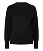 Esqualo R-Neck Buttoned Sleeve Sweater Black