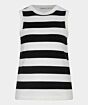 Esqualo Top Striped Offwhite/Black