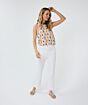 Esqualo Trousers Kick Flair Stretch Offwhite 