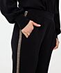 Esqualo Trousers Lurex Tape Modal Black