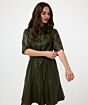 Esqaulo Dress Vegan Leather Green